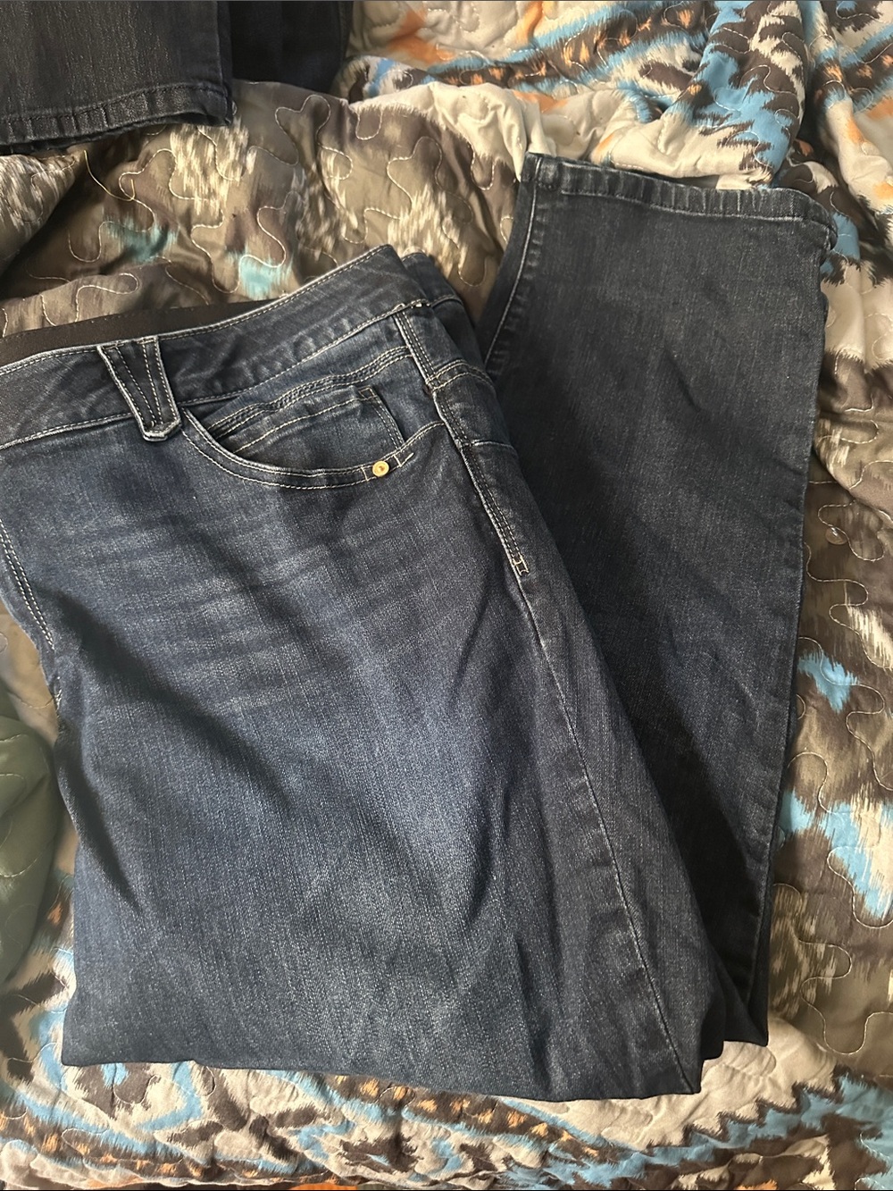Democracy 22W Dark Wash Straight Leg Jeans - Classic Denim